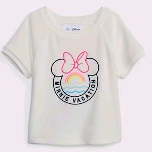 BABY GAP DISNEY Terry Minnie Mouse Top 12-18 months Embroidered Minnie Vacation